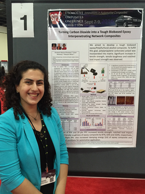 Ghodseih Mashouf Roudsari at the 16th Annual Automotive Composites Conference and Exhibition (ACCE), with her poster entitled ~!ch value=