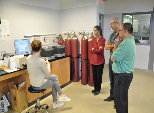 Dr. Misra overlooking machine tour