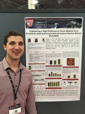 Ryan Vadori at the 16th Annual Automotive Composites Conference and Exhibition (ACCE), with his poster entitled ~!ch value=