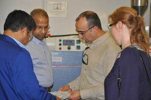 Salil Arora, his wife, and Dr. Mohanty on the tour of the BDDC.