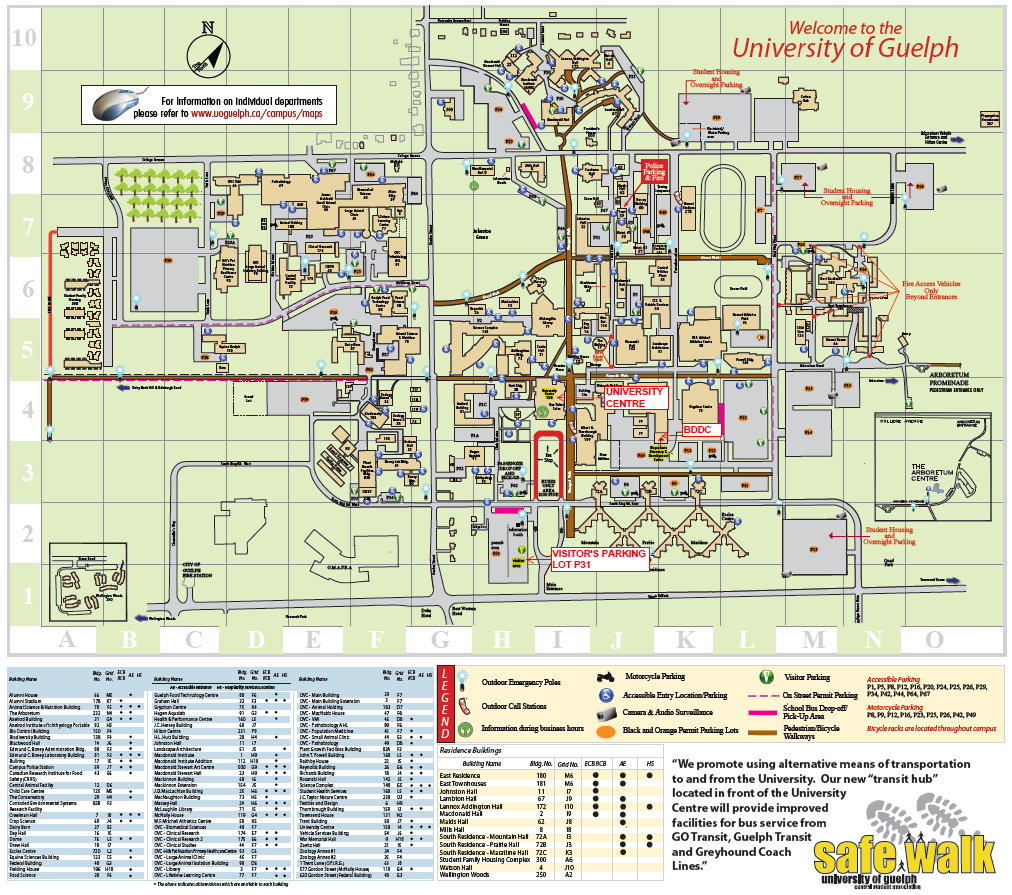 University Of Guelph Map Bio Products Centre - Contact Us