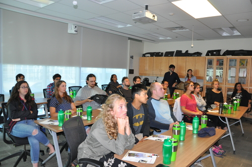 third year Quebec students from the Institute of Agro-Food listening to presentation