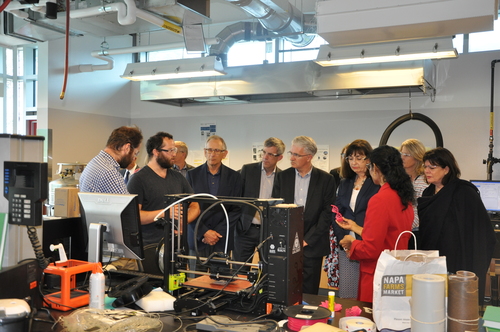 Professor Misra giving a tour of the characterization lab.