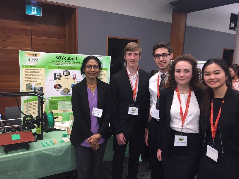 Prof. Misra with Joyce Cheng, Michael Biancaniello, Ally Gowman and Peter Quosai at the 21st Annual Project SOY competition with their second place project ~!ch value=